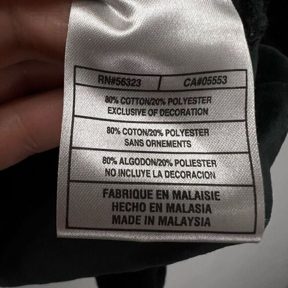 Nike Dark Gray Velvet Velour Hooded Cowl Neck Ribbon Drawstring Pullover Hoodie - Picture 7 of 8